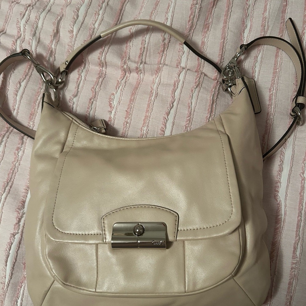 Coach Champagne Cream Shoulder Bag